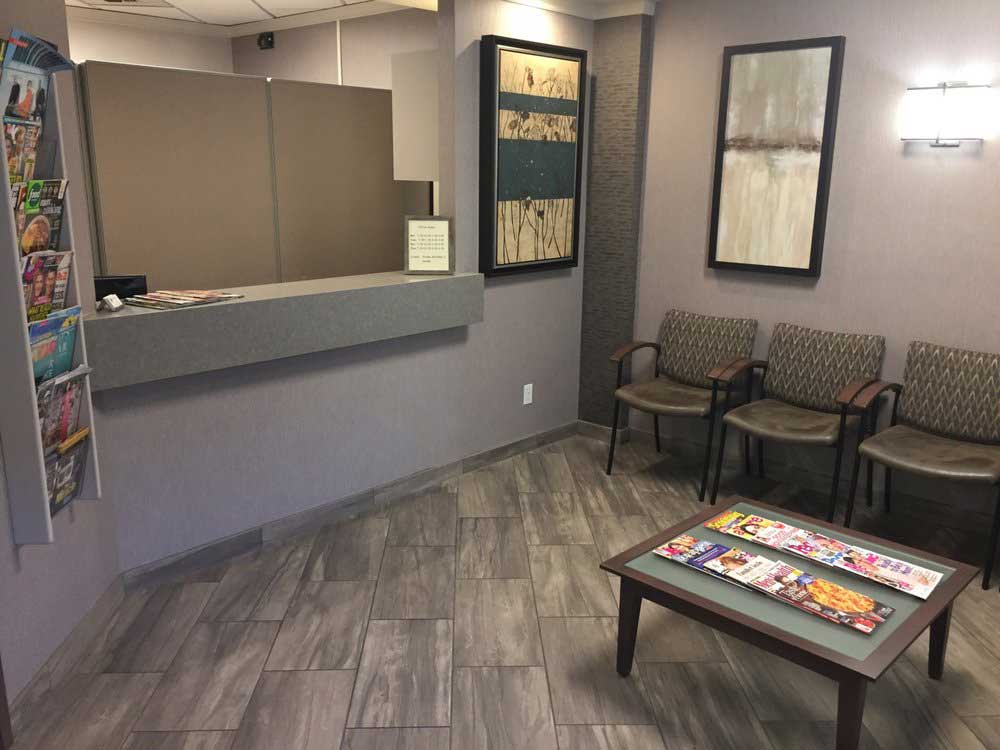 Reception and waiting area at Michael M. Bohn DDS